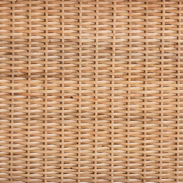 Bali & Pari Alaina Handwoven Rattan Two Tier Rolling Kitchen Cart for Coastal Boho Homes
