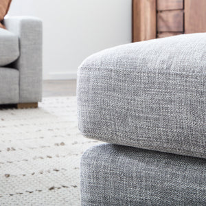 Alder Collection Ottoman Salt Flat - Alder Collection Ottoman Cloud Gray SFALDEOTT00GR Malouf