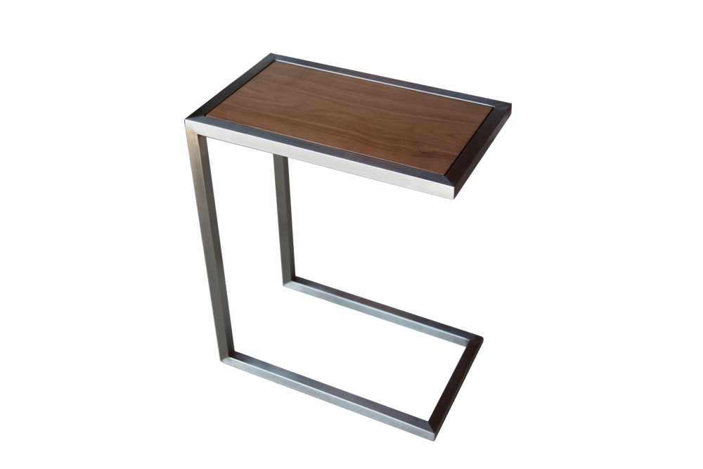 Soho Concept Alfa End Tables Set Of Two: Wenge Oak Tops With Modern Brushed Matte Stainless Steel Frames Walnut  Soho-concept-dining-chair-13613