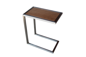 Soho Concept Alfa End Tables Set Of Two: Wenge Oak Tops With Modern Brushed Matte Stainless Steel Frames Walnut  Soho-concept-dining-chair-13613