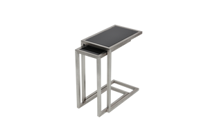 Soho Concept Alfa Nesting Table Set - Sleek Black Glass & Walnut Wood Tops With Modern Brushed Steel Frames   Soho-concept-dining-chair-13615