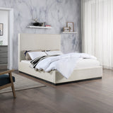 Alfie Beige Linen Textured Fabric King Bed AlfieBeige-K Meridian Furniture