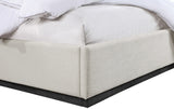 Alfie Beige Linen Textured Fabric King Bed AlfieBeige-K Meridian Furniture