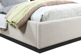 Alfie Beige Linen Textured Fabric Twin Bed AlfieBeige-T Meridian Furniture