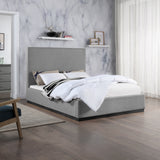 Alfie Grey Linen Textured Fabric Full Bed AlfieGrey-F Meridian Furniture