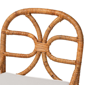 Bali & Pari Alondra Handcrafted Rattan Counter Stool with Openwork Boho Design