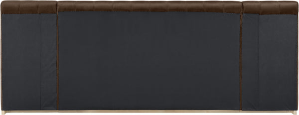Meridian Furniture Amara Plush Velvet King Bed with Tall Statement Headboard for Upscale Bedrooms AmaraBrown-K133