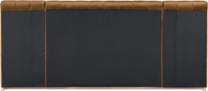 Meridian Furniture Amara Wingback Queen Bed Oversized Velvet Headboard Solid Wood Glam Bedroom AmaraSaddle-Q117