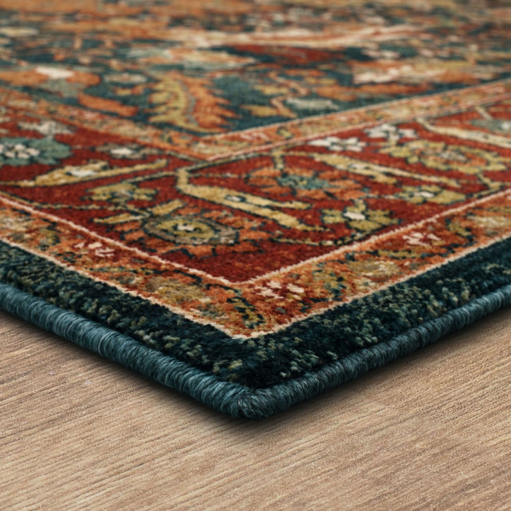 Karastan Rugs Bobby Berk by Karastan (Series 1) Amara Machine Woven Polyester Traditional Area Rug Sapphire 2' 4" x 7' 10"
