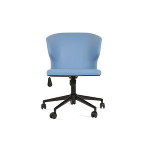 Soho Concept Amed Office Chair - Ppm-fr Leatherette, 2-year Guarantee, Adjustable, Supports 400 Lbs, Black Black,Blue  Soho-concept-dining-chair-11619