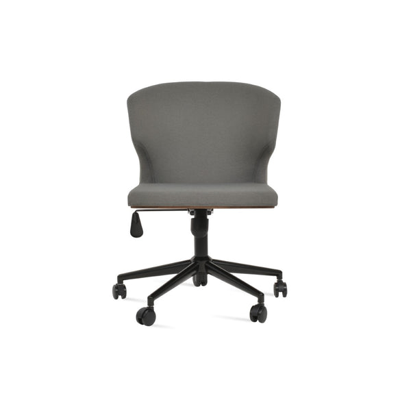 Soho Concept Amed Office Chair - Luxurious Boucle, Velvet & Nubuck Fabrics With 10-year Guarantee, Chrome Finish Black,Grey  Soho-concept-dining-chair-11617