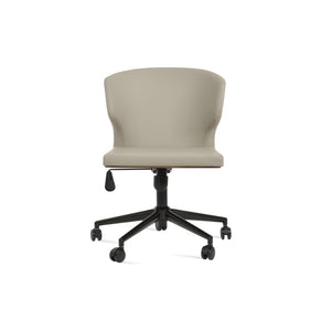 Soho Concept Amed Office Chair - Ppm-fr Leatherette, 2-year Guarantee, Adjustable, Supports 400 Lbs, Black Black,Light Grey  Soho-concept-dining-chair-11618