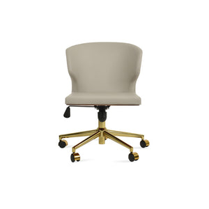 Soho Concept Amed Office Chair - Durable Camira Blazer Wool Fabric, 10-year Guarantee, Supports Up To 400 Lbs Gold,Light Grey  Soho-concept-dining-chair-11633