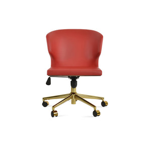 Soho Concept Amed Office Chair - Ppm-fr Leatherette, 2-year Guarantee, Adjustable, Supports 400 Lbs, Black Gold,Red  Soho-concept-dining-chair-11634