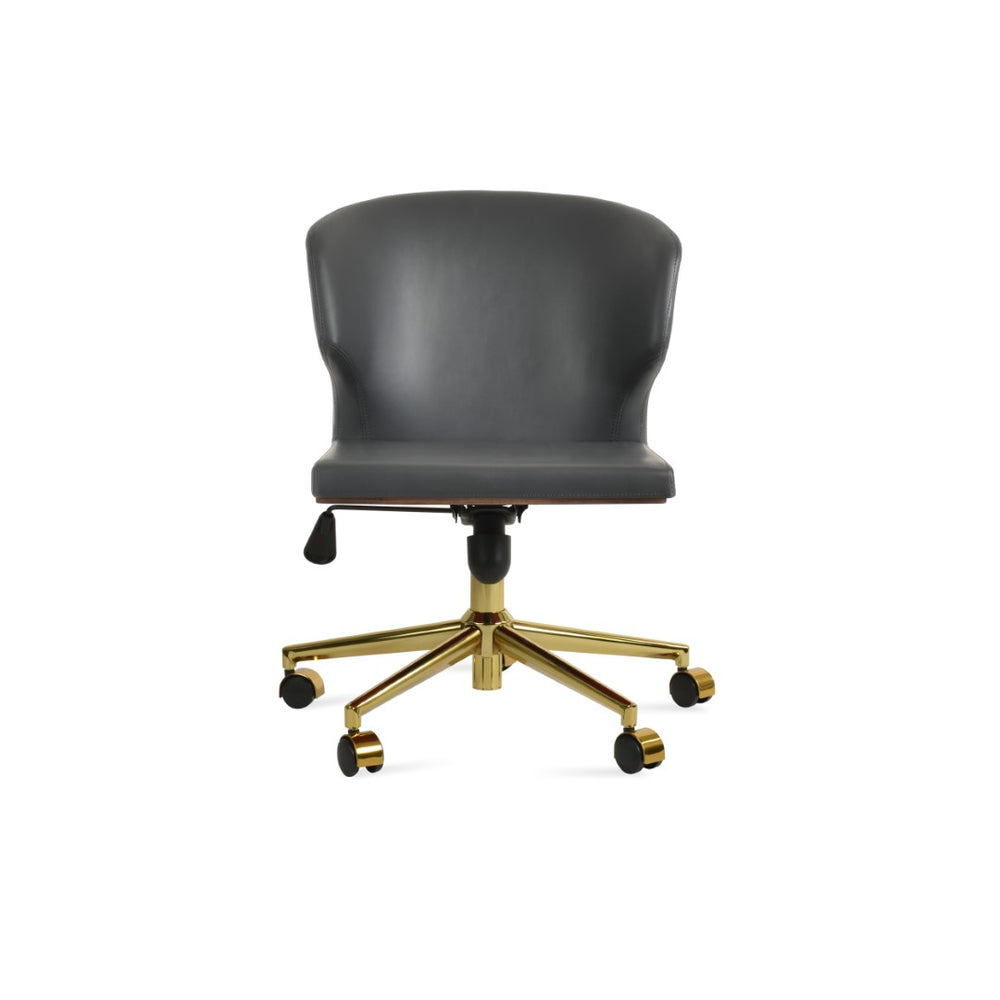 Soho Concept Amed Office Chair - Durable Camira Blazer Wool Fabric, 10-year Guarantee, Supports Up To 400 Lbs Gold  Soho-concept-dining-chair-11629