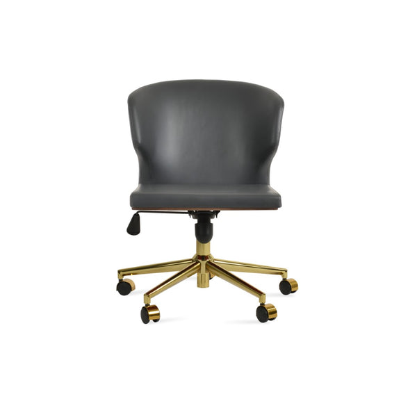 Soho Concept Amed Office Chair - Durable Camira Blazer Wool Fabric, 10-year Guarantee, Supports Up To 400 Lbs Gold,Grey  Soho-concept-dining-chair-11628