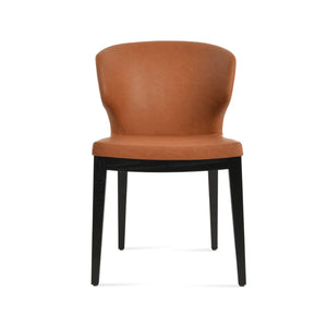Soho Concept Amed Wood Dining Chair – Durable Leatherette Upholstery, Solid Wood Base, 2-year Guarantee, Modern Style Ash,Black  Soho-concept-dining-chair-00167