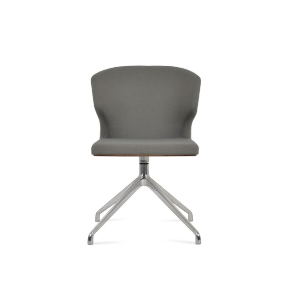 Soho Concept Amed Spider Swivel Chair - Elegant Boucle, Velvet & Nubuck Fabrics, 10-year Guarantee, Perfect For Dining Grey  Soho-concept-dining-chair-00202