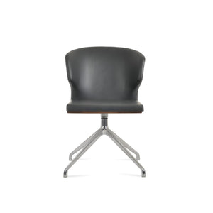 Soho Concept Amed Spider Swivel Chair – Stylish Leatherette Dining Chair With 2-year Guarantee & Premium Finish Grey  Soho-concept-dining-chair-00203