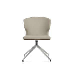 Soho Concept Amed Spider Swivel Chair – Stylish Leatherette Dining Chair With 2-year Guarantee & Premium Finish Light Grey  Soho-concept-dining-chair-00204