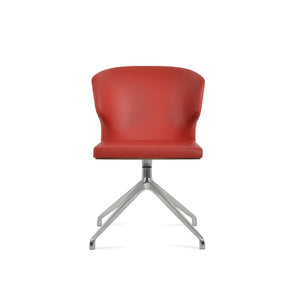 Soho Concept Amed Spider Swivel Chair – Stylish Leatherette Dining Chair With 2-year Guarantee & Premium Finish Red  Soho-concept-dining-chair-00206