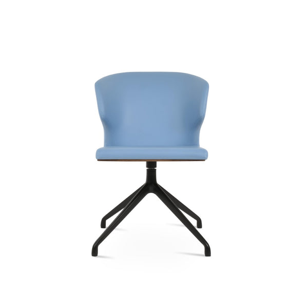 Soho Concept Amed Spider Swivel Chair – Stylish Leatherette Dining Chair With 2-year Guarantee & Premium Finish Black,Blue  Soho-concept-dining-chair-00207