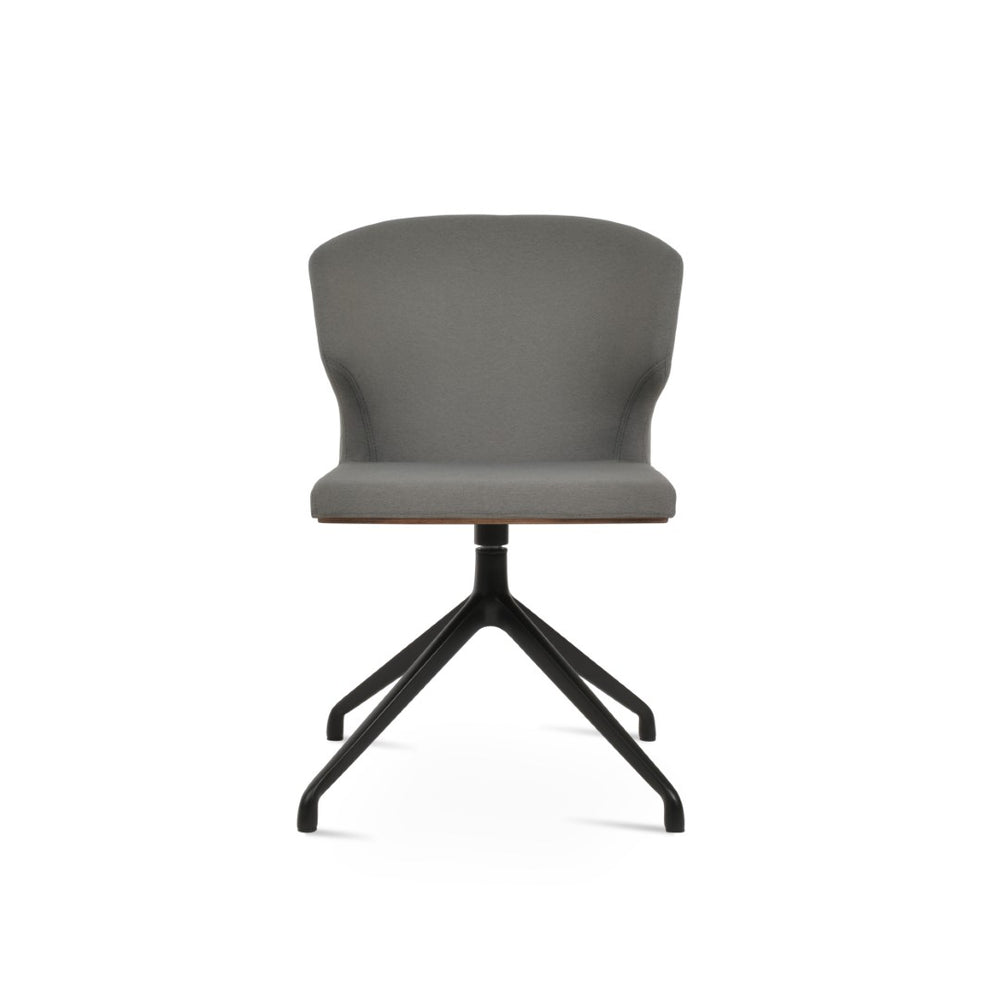 Soho Concept Amed Spider Swivel Chair - Elegant Boucle, Velvet & Nubuck Fabrics, 10-year Guarantee, Perfect For Dining Black,Grey  Soho-concept-dining-chair-00208