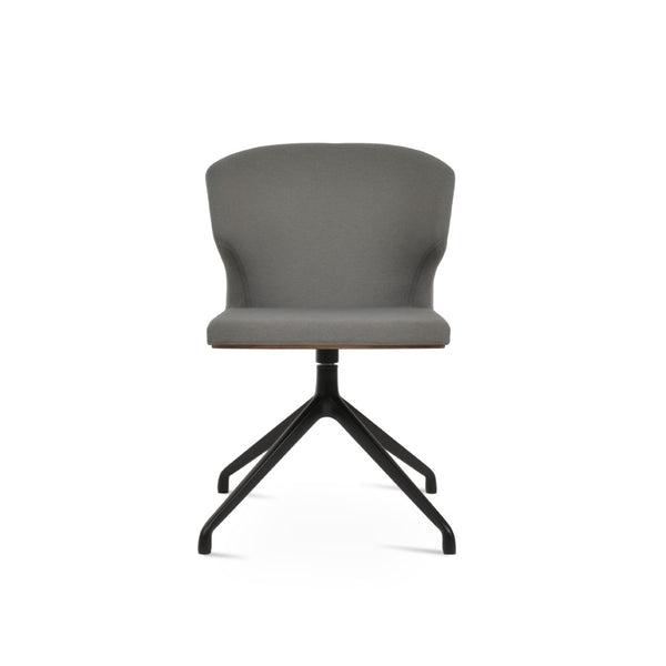 Soho Concept Amed Spider Swivel Chair - Elegant Boucle, Velvet & Nubuck Fabrics, 10-year Guarantee, Perfect For Dining Black,Grey  Soho-concept-dining-chair-00208