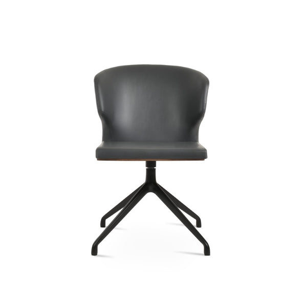 Soho Concept Amed Spider Swivel Chair – Stylish Leatherette Dining Chair With 2-year Guarantee & Premium Finish Black,Grey  Soho-concept-dining-chair-00209