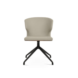Soho Concept Amed Spider Swivel Dining Chair - Luxurious Camira Blazer Wool, 10-year Guarantee, Stylish Boucle Fabric Black,Light Grey  Soho-concept-dining-chair-00210