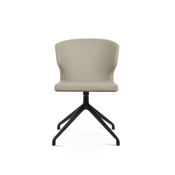 Soho Concept Amed Spider Swivel Dining Chair - Luxurious Camira Blazer Wool, 10-year Guarantee, Stylish Boucle Fabric Black,Light Grey  Soho-concept-dining-chair-00210