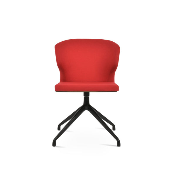 Soho Concept Amed Spider Swivel Chair - Elegant Dining Chair In Camira Era Fabric With 10-year Guarantee, Red Black,Red  Soho-concept-dining-chair-00211