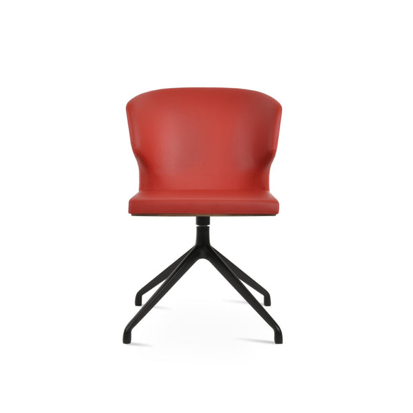 Soho Concept Amed Spider Swivel Chair – Stylish Leatherette Dining Chair With 2-year Guarantee & Premium Finish Black,Red  Soho-concept-dining-chair-00212