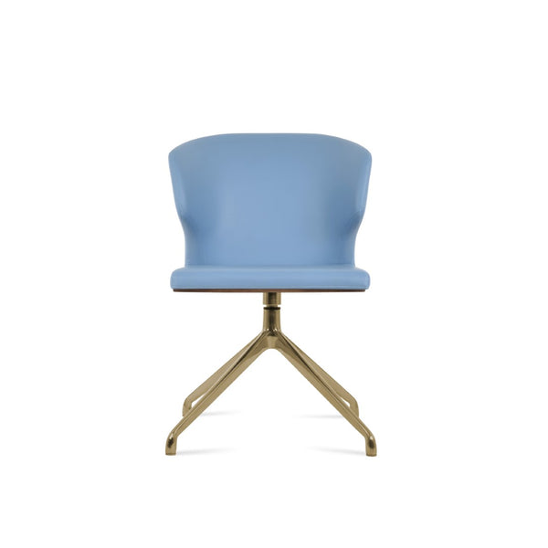 Soho Concept Amed Spider Swivel Chair – Stylish Leatherette Dining Chair With 2-year Guarantee & Premium Finish Gold,Blue  Soho-concept-dining-chair-00214