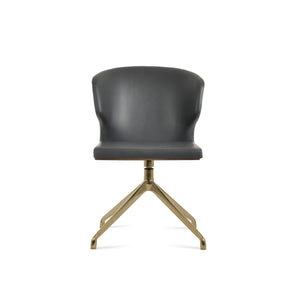 Soho Concept Amed Spider Swivel Chair – Stylish Leatherette Dining Chair With 2-year Guarantee & Premium Finish Gold,Grey  Soho-concept-dining-chair-00216