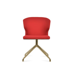 Soho Concept Amed Spider Swivel Chair - Elegant Dining Chair In Camira Era Fabric With 10-year Guarantee, Red Gold,Red  Soho-concept-dining-chair-00217