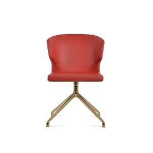 Soho Concept Amed Spider Swivel Chair – Stylish Leatherette Dining Chair With 2-year Guarantee & Premium Finish Gold,Red  Soho-concept-dining-chair-00218