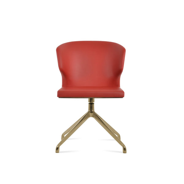 Soho Concept Amed Spider Swivel Chair – Stylish Leatherette Dining Chair With 2-year Guarantee & Premium Finish Gold,Red  Soho-concept-dining-chair-00218