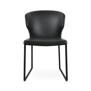 Soho Concept Amed Plus Chair - Elegant Leatherette Dining Chair With Chrome Finish, 2-year Guarantee, 350 Lbs Capacity Black  Soho-concept-dining-chair-00163