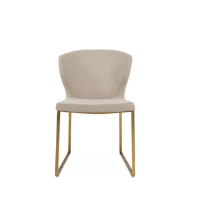Soho Concept Amed Plus Chair - Stylish Dining Chair With Camira Blazer Wool, 10-year Warranty, Premium Comfort Brass,Beige  Soho-concept-dining-chair-00164