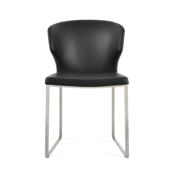 Soho Concept Amed Plus Chair - Elegant Leatherette Dining Chair With Chrome Finish, 2-year Guarantee, 350 Lbs Capacity Black  Soho-concept-dining-chair-00165