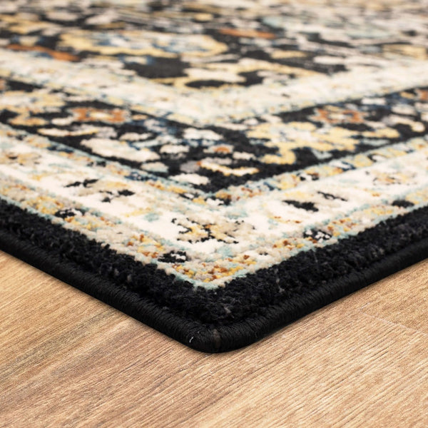 Karastan Rugs Zephyr Amphora Machine Woven Triexta Traditional Area Rug Black 2' 4" x 7' 10"