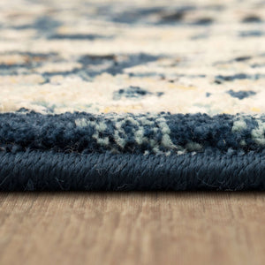 Karastan Rugs Zephyr Amphora Machine Woven Triexta Traditional Area Rug Majolica Blue 2' 4" x 7' 10"