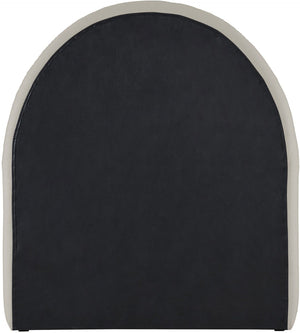 Meridian Furniture Andaz Chenille Upholstered Twin Trundle Bed with Arched Headboard for Modern Guest Rooms Beige AndazBeige-TDL