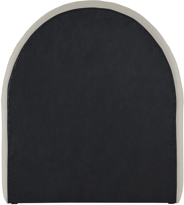 Meridian Furniture Andaz Chenille Upholstered Twin Bed with Arched Headboard for Modern and Guest Bedrooms Beige AndazBeige-T