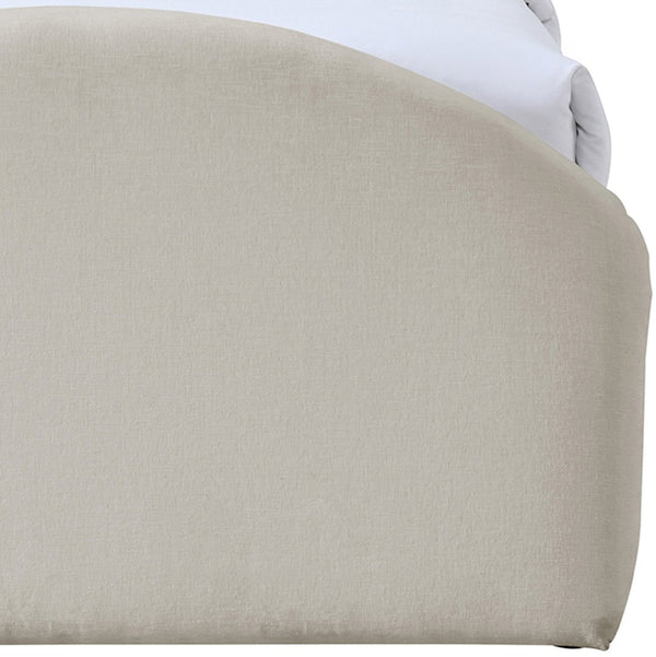 Meridian Furniture Andaz Chenille Upholstered Twin Bed with Arched Headboard for Modern and Guest Bedrooms Beige AndazBeige-T