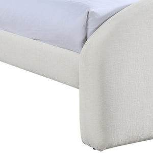 Meridian Furniture Andaz Chenille Upholstered Twin Bed with Arched Headboard for Modern and Guest Bedrooms Cream AndazCream-T