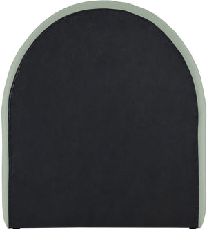 Meridian Furniture Andaz Chenille Upholstered Twin Bed with Arched Headboard for Modern and Guest Bedrooms Mint AndazMint-T