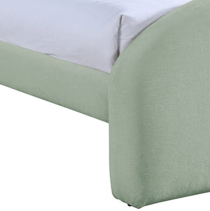 Meridian Furniture Andaz Chenille Upholstered Twin Bed with Arched Headboard for Modern and Guest Bedrooms Mint AndazMint-T