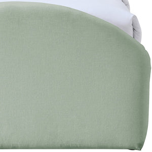 Meridian Furniture Andaz Chenille Upholstered Twin Bed with Arched Headboard for Modern and Guest Bedrooms Mint AndazMint-T
